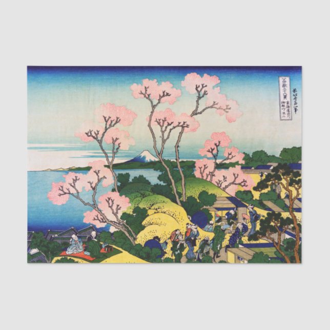 Katsushika Hokusai - Gotenyama, Tokaido, Shinagawa Tissue Paper (Front)
