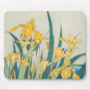 Katsushika Hokusai - Grasshopper and Iris Mouse Pad
