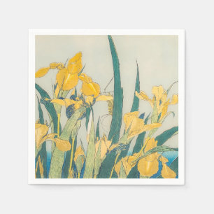 Katsushika Hokusai - Grasshopper and Iris Napkin