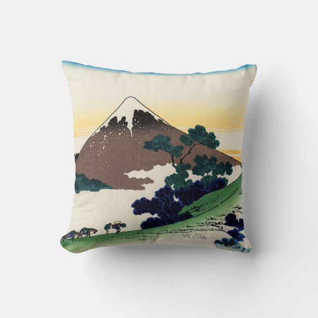 Katsushika Hokusai - Inume pass, Kai province Cushion (Front)