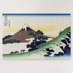 Katsushika Hokusai - Inume pass, Kai province Jigsaw Puzzle