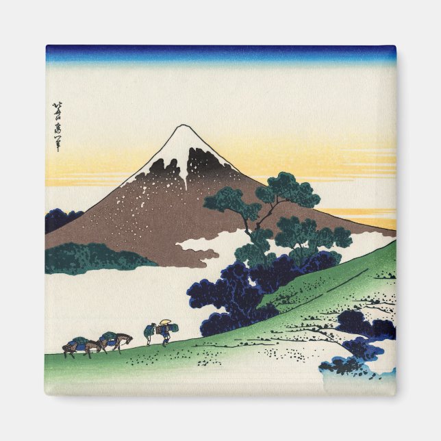 Katsushika Hokusai - Inume pass, Kai province Magnet (Front)