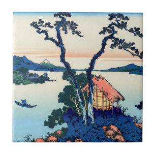 Katsushika Hokusai - Lake Suwa in Shinano province Ceramic Tile