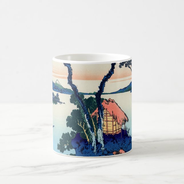 Katsushika Hokusai - Lake Suwa in Shinano province Coffee Mug (Center)
