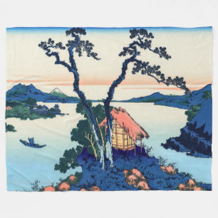 Katsushika Hokusai - Lake Suwa in Shinano province Fleece Blanket