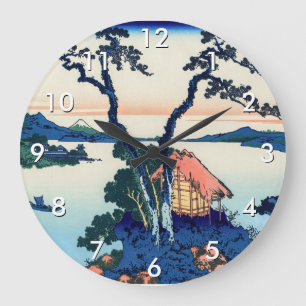 Katsushika Hokusai - Lake Suwa in Shinano province Large Clock