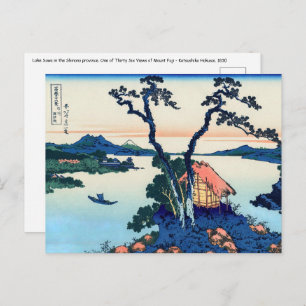 Katsushika Hokusai - Lake Suwa in Shinano province Postcard