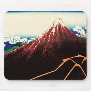 Katsushika Hokusai - Lightnings below the summit Mouse Pad