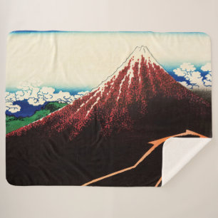 Katsushika Hokusai - Lightnings below the summit Sherpa Blanket