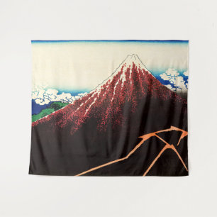 Katsushika Hokusai - Lightnings below the summit Tapestry
