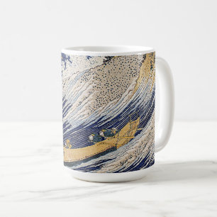 Katsushika Hokusai. Ocean waves Bone Coffee Mug