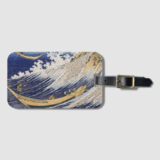 Katsushika Hokusai. Ocean waves   Luggage Tag (Front Horizontal)