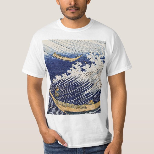 Katsushika Hokusai. Ocean waves   T-Shirt (Front)