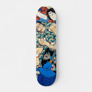 Katsushika Hokusai samurai warrior asian woodblock Skateboard