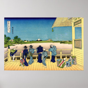 Katsushika Hokusai - Sazai hall, Temple 500 Rakan Poster