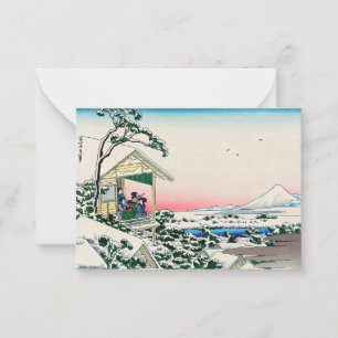 Katsushika Hokusai - Tea house at Koishikawa Card