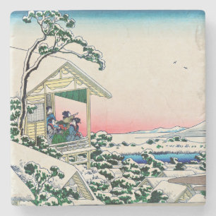 Katsushika Hokusai - Tea house at Koishikawa Stone Coaster