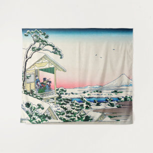 Katsushika Hokusai - Tea house at Koishikawa Tapestry