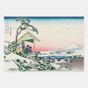 Katsushika Hokusai - Tea house at Koishikawa Wrapping Paper Sheet