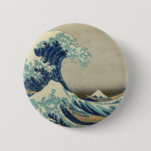 Katsushika Hokusai: The Great Wave at Kanagawa 6 Cm Round Badge