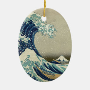 Katsushika Hokusai: The Great Wave at Kanagawa Ceramic Ornament