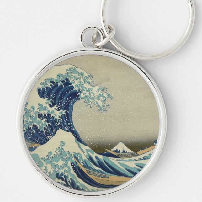Katsushika Hokusai: The Great Wave at Kanagawa Key Ring (Front)