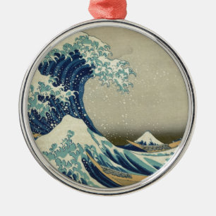 Katsushika Hokusai: The Great Wave at Kanagawa Metal Tree Decoration