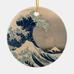 Katsushika Hokusai. The Great Wave off Kanagawa Ceramic Ornament