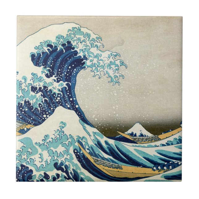 Katsushika Hokusai - The Great Wave off Kanagawa Ceramic Tile (Front)