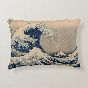 Katsushika Hokusai. The Great Wave off Kanagawa Decorative Cushion