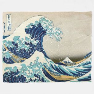 Katsushika Hokusai - The Great Wave off Kanagawa Fleece Blanket