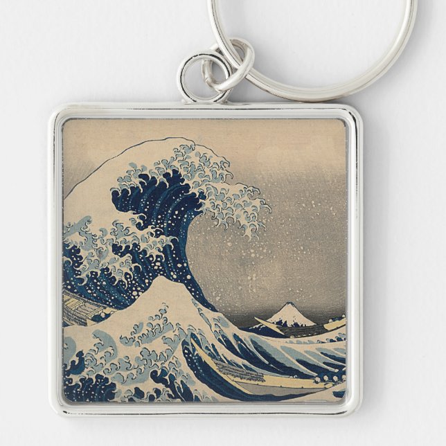 Katsushika Hokusai. The Great Wave off Kanagawa Key Ring (Front)