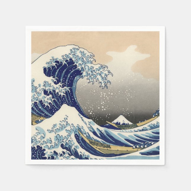 KATSUSHIKA HOKUSAI - The great wave off Kanagawa Napkin (Front)