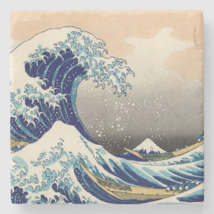 KATSUSHIKA HOKUSAI - The great wave off Kanagawa Stone Coaster