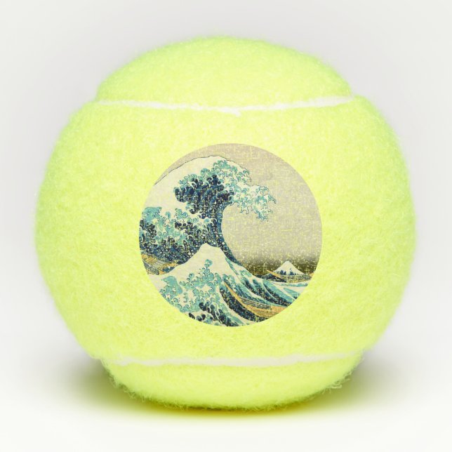 Katsushika Hokusai - The Great Wave off Kanagawa Tennis Balls (Front)