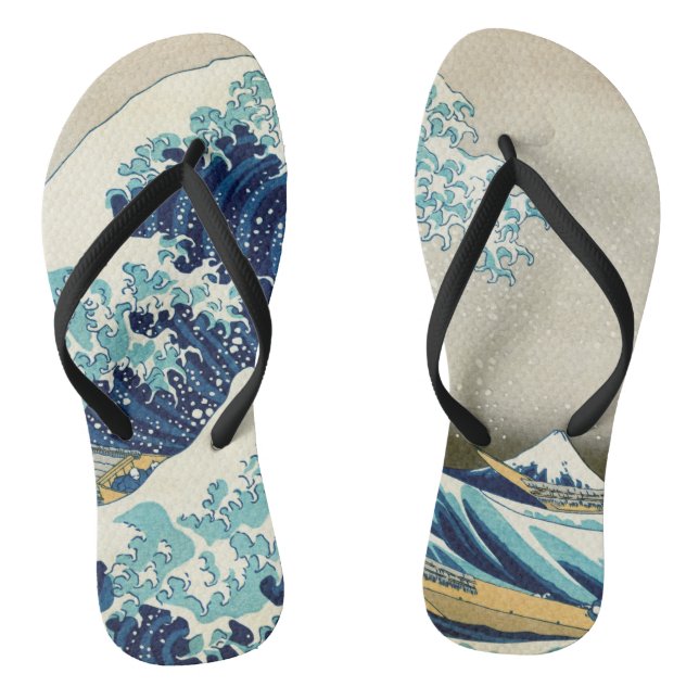 Katsushika Hokusai - The Great Wave off Kanagawa Thongs (Footbed)