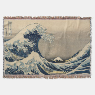 Katsushika Hokusai. The Great Wave off Kanagawa  Throw Blanket