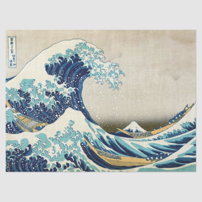 Katsushika Hokusai - The Great Wave off Kanagawa Tissue Paper (Front)