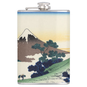 Katsushika Hokusai. The Inume Pass in Kai Provinc Hip Flask