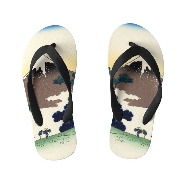 Katsushika Hokusai.  The Inume Pass in Kai Provinc Kid's Thongs (Footbed)