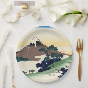Katsushika Hokusai. The Inume Pass in Kai Provinc Paper Plate