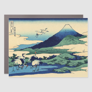 Katsushika Hokusai - Umegawa in Sagami province Car Magnet