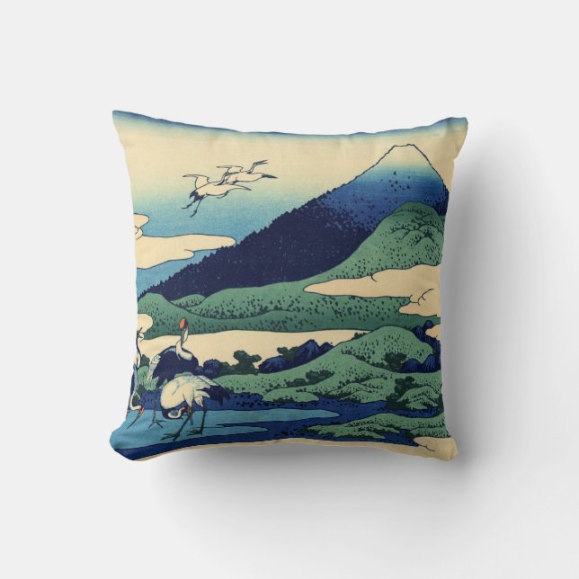 Katsushika Hokusai - Umegawa in Sagami province Cushion (Front)