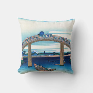 Katsushika Hokusai - Under Mannen Bridge, Fukagawa Cushion