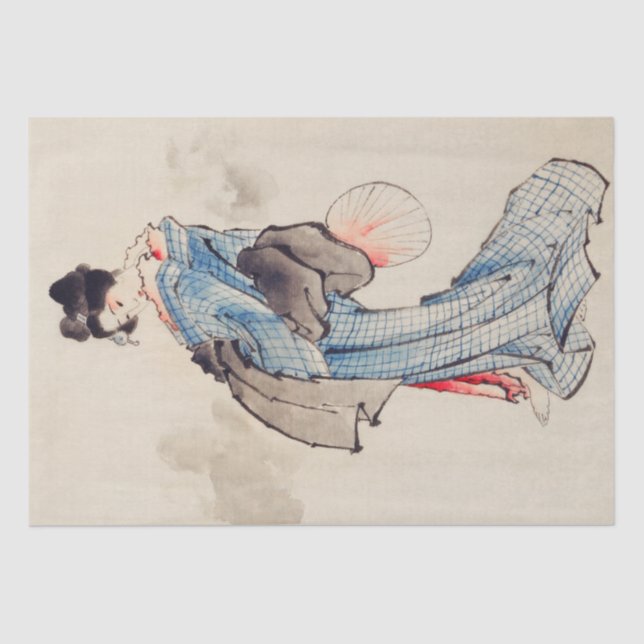 Katsushika Hokusai | Woman, Full-Length Portrait Tissue Paper (Front)