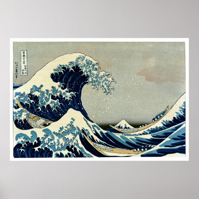 Katsushika Hokusai's Great Wave off Kanagawa Poster (Front)