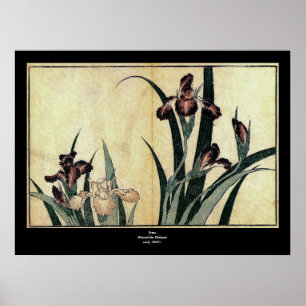 Katsushika Hokusai's Irises Poster