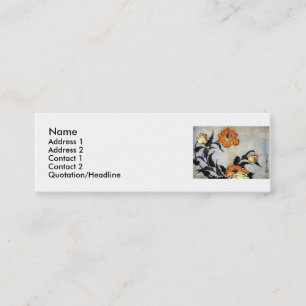 Katsushika Hokusai's Poppies Mini Business Card