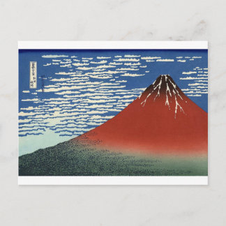 Katsushika Hokusai's Red Fuji Postcard