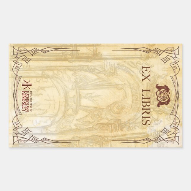 Katverse Bookplates Rectangular Sticker